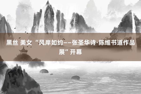 黑丝 美女 “风岸如约——张圣华诗·陈维书道作品展”开幕