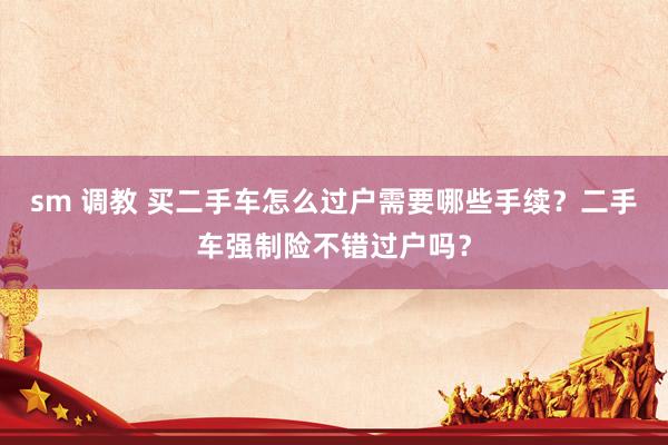 sm 调教 买二手车怎么过户需要哪些手续？二手车强制险不错过户吗？
