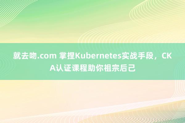 就去吻.com 掌捏Kubernetes实战手段，CKA认证课程助你祖宗后己