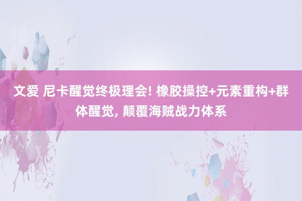 文爱 尼卡醒觉终极理会! 橡胶操控+元素重构+群体醒觉， 颠覆海贼战力体系
