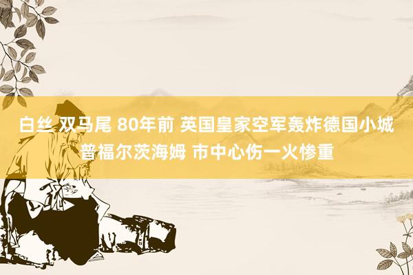 白丝 双马尾 80年前 英国皇家空军轰炸德国小城普福尔茨海姆 市中心伤一火惨重